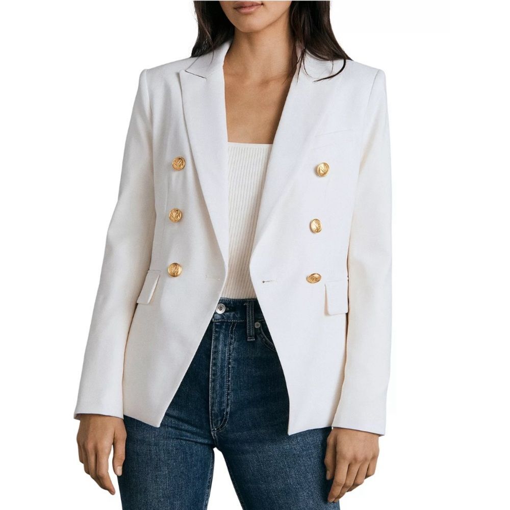 Rag & Bone Preston Wool Blazer in White, NWT, Size 0 - Picture 2 of 15